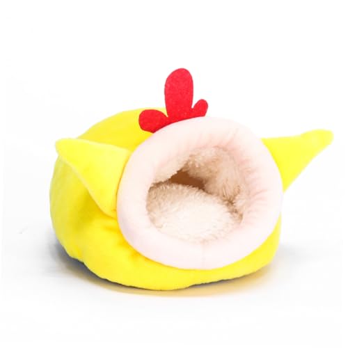 WEKAMOS Kuscheliges Kleintierbett Winterwarmes Hamster und Igel Nest aus Weichem Material Kleines Haustier Schlafnest mit Niedlichem Chick Design als Warmes Schlafbett für Kleine Nager von WEKAMOS