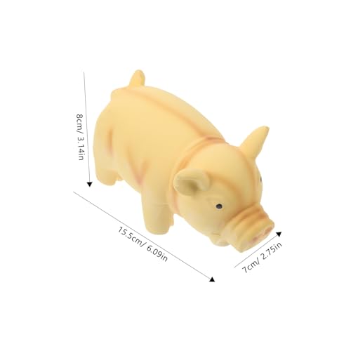 WEKAMOS Langlebiges Hundespielzeug aus Weichem Latex Quietschendes Schweinchen Kauspielzeug für Kleine Hunde Interaktives Beißspielzeug zur Zahnpflege und Spielerischen Beschäftigung von WEKAMOS