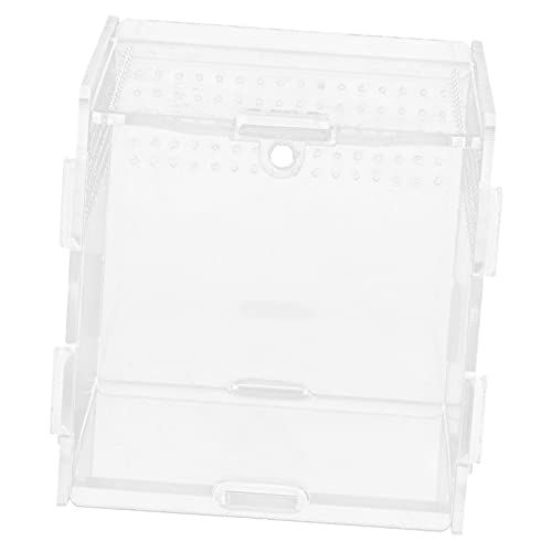 WEKAMOS Lebensraum Futterboxen Hängendes Reptilienhaus Reptilienbehälter Für Haustiere Zubehör Für Geckobecken Haustierboxen Schildkrötengehege Drinnen Klare Terrarien Transparent Acryl von WEKAMOS