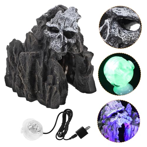 WEKAMOS Lifelike Aquarium Deko Höhle mit Licht Fisch und Garnelen Versteck Künstliche Unterwasser Höhle Sicheres Versteck für Fische Reptilien und Shrimp Dekoratives Aquarium Ornament WEKAMOS Lifelike Aquarium Deko Höhle mit Licht Fisch und Garnelen Versteck Künstliche Unterwasser Höhle Sicheres Versteck für Fische Reptilien und Shrimp Dekoratives Aquarium Ornament von WEKAMOS