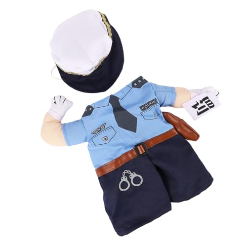 WEKAMOS Lustiges Polizeikostüm für Katzen Strapazierfähige Praktische Haustierkleidung Einfach Auszuziehen für Alltag Halloween Weihnachten und Cosplay von WEKAMOS