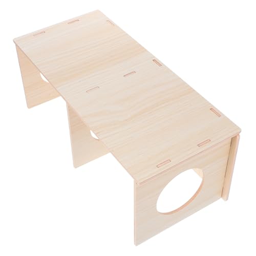 WEKAMOS Mehrkammer Holz Hamsterhaus mit Versteckfunktion Abnehmbares Labyrinth für Kleintiere DIY Nest aus Robustem Vollholz Schlafzimmer für Hamster Mäuse und Ratten Stilvolles von WEKAMOS