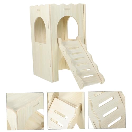 WEKAMOS Mehrkammeriges Hamsterhaus aus Sicherem Vollholz mit Rampe Robustem Versteck und Spielplattform für Zwerghamster und Meerschweinchen Pflegeleicht und Langlebig für WEKAMOS Mehrkammeriges Hamsterhaus aus Sicherem Vollholz mit Rampe Robustem Versteck und Spielplattform für Zwerghamster und Meerschweinchen Pflegeleicht und Langlebig für von WEKAMOS