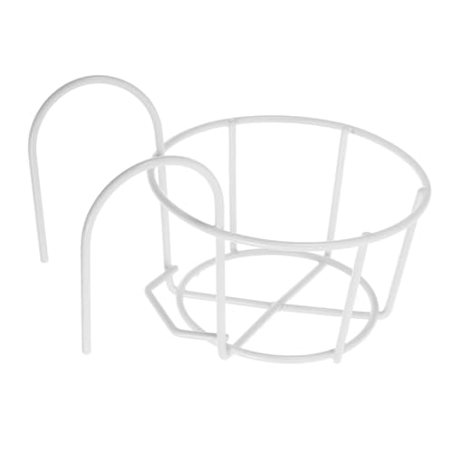 WEKAMOS Metall Heuraufe Hängend mit Blumentopf Design Robuste Futterhalterung für Kaninchen und Meerschweinchen Verhindert Heuverlust und Hält Heu Trocken Futterzubehör für Kleintiere von WEKAMOS
