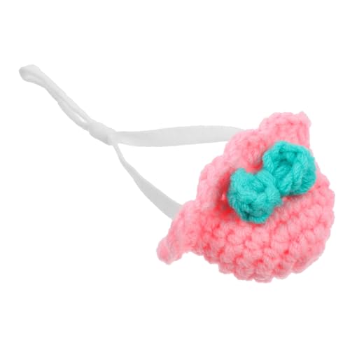 WEKAMOS Mini Hamster Hut mit Verstellbarem Riemen Handgestrickte Tiermütze für Kleintiere für Hamster Eidechsen von WEKAMOS