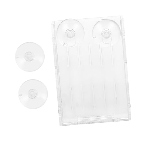 WEKAMOS Mini Pflanztöpfe mit Saugnapf Wasserpflanzenhalter für Aquarium Senkrechte Aquarien Deko Stabile Befestigung an Glaswand Geeignet für Korallen und Kleine Fischbecken Transparent von WEKAMOS