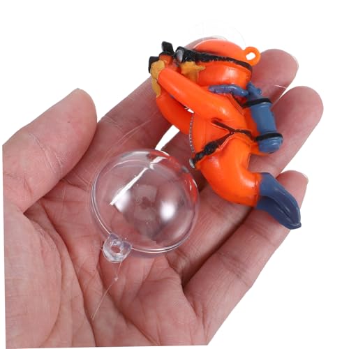 WEKAMOS Mini Schwimmender Taucher Aquarium Dekoration PVC Fischbecken Deko Schwimmfigur Taucher Ornament Fischteich Zubehör Lebensechte Details von WEKAMOS