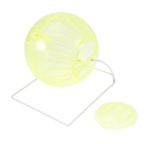 WEKAMOS Multifunktionaler Hamster Laufball mit Gelber Gymnastikball für Zwerghamster und Kleine Haustiere Fördert Bewegung und Spielspaß für Kleintiere von WEKAMOS