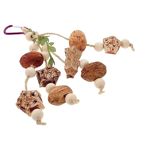 WEKAMOS Natürliches Holzspielzeug für Vögel Aufhängen Beißfestes Kauspielzeug mit Zapfen Design Langlebiges Futter und Beschäftigungsspielzeug für Papageien und Wellensittiche WEKAMOS Natürliches Holzspielzeug für Vögel Aufhängen Beißfestes Kauspielzeug mit Zapfen Design Langlebiges Futter und Beschäftigungsspielzeug für Papageien und Wellensittiche von WEKAMOS
