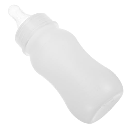 WEKAMOS Nuckelflasche milchspender Stillflasche für Rinder Haustierfutterflasche Zubehör für die Babyflaschenernährung Saugflaschen für Kleinkinder Futterspender Milchflasche Plastik Weiß von WEKAMOS