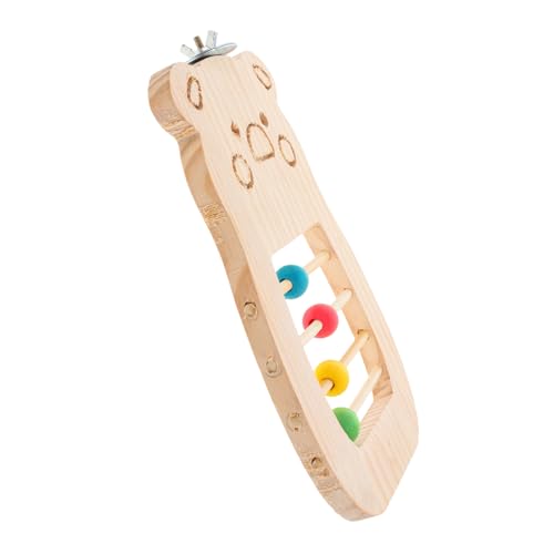 WEKAMOS Papageienständer-plattformkäfig Befestigt: Sitzstangenständer Aus Holz, Spielzeug Für Nymphensittiche, Wellensittiche, Sittiche, Bärenform – Käfigzubehör Für Kleine Vögel, Einfach von WEKAMOS