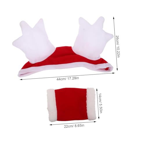 WEKAMOS Pferde-kostüm Weihnachten mit Weihnachtsmütze und Flexiblen Beinschützern Wiederverwendbar und Bequem für Parade Shows und Festliche Pferdeverkleidung von WEKAMOS