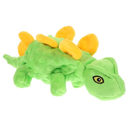 WEKAMOS Plüsch Dinosaurier Hundespielzeug mit Quietschfunktion Langlebiges Kauspielzeug für Kleine Hunde und Welpen Interaktives Haustierspielzeug für Drinnen und Draußen Sicheres von WEKAMOS