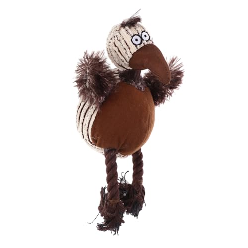 WEKAMOS Plüsch-hundespielzeug Vogel-Form aus Robustem Leichtem Spielerisches Kauspielzeug für Welpen Outdoor Trainingsspielzeug Langlebig und Sicher für Zahnreinigung Beiger von WEKAMOS