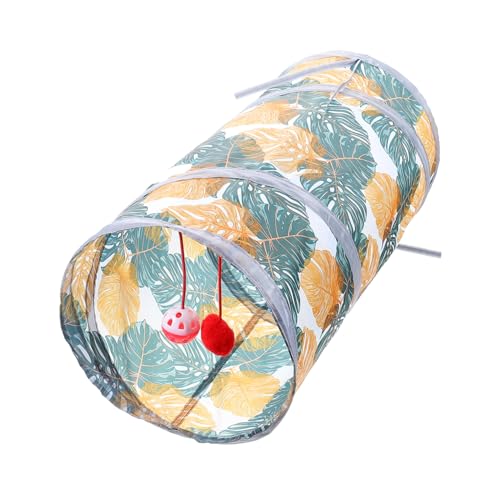 WEKAMOS Polyester Katzen Spieltunnel mit Dekorativem Muster Aktives Kätzchen Leichter Pop Up Tunnel für Haustiere Fördert Bewegung und Wohlbefinden für Neugierige Katzen Zuhause von WEKAMOS