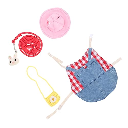 WEKAMOS Rabbit Costume Set mit Leine Denim Outfit für Kleine Haustiere für Outdoor Aktivitäten und Fotoshootings Geeignet für Kaninchen und Meerschweinchen S Rot Weiß Kariert WEKAMOS Rabbit Costume Set mit Leine Denim Outfit für Kleine Haustiere für Outdoor Aktivitäten und Fotoshootings Geeignet für Kaninchen und Meerschweinchen S Rot Weiß Kariert von WEKAMOS
