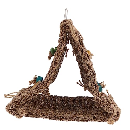 WEKAMOS Rattan Vogel Hängematte Hängendes Nest Rustikales Schlafbett für Papageien und Kleine Vögel Atmungsaktiv Stark und Komfortabel Großes Vogelhaus für Kanarienvögel und von WEKAMOS