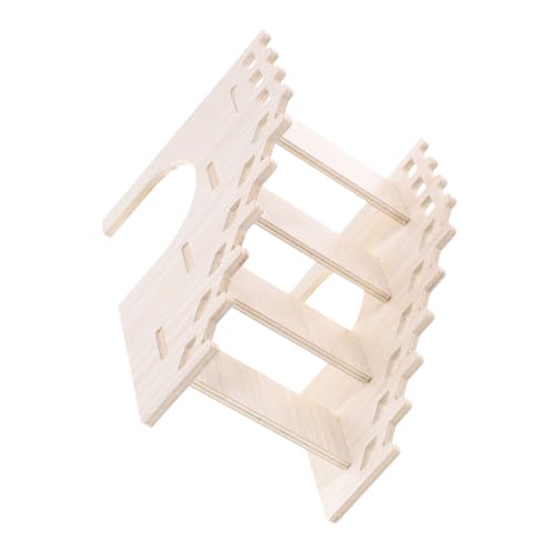 WEKAMOS Rattenvorräte Hamster Hamster Spielplatz Haustier Hamster zubehör Kleintier zubehör Hamsterleiter aus Holz Hamsternestleiter Hamster holzspielzeug hölzern Khaki von WEKAMOS