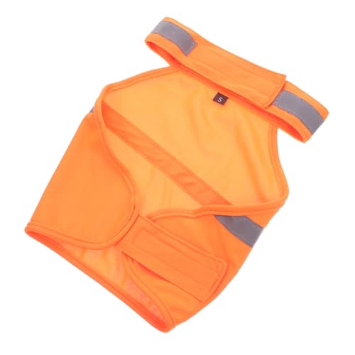 WEKAMOS Reflektierende Sicherheitsweste für Atmungsaktive Hundekleidung Hohe Sichtbarkeit für Jogging und Outdoor Aktivitäten Fluoreszierendes Orange S von WEKAMOS