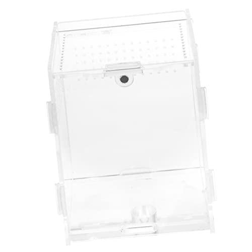 WEKAMOS Reptilienbehälter für Haustiere Reptilien -Fütterungsbehälter drinnen klare Terrarien groß Gecko Terrarium schildkröte Terrarium Haustierfälle kleine Zuchtboxen Acryl Transparent von WEKAMOS