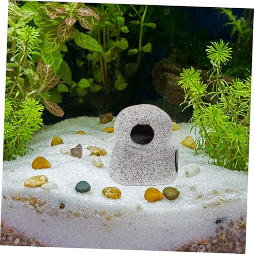 WEKAMOS Resin Aquarium Fischhöhle Versteck für Garnelen und Cichliden Kompakte Sichere Fisch Garnelenhöhle Natürliche Dekoration für Aquarien als Versteck Laichplatz von WEKAMOS