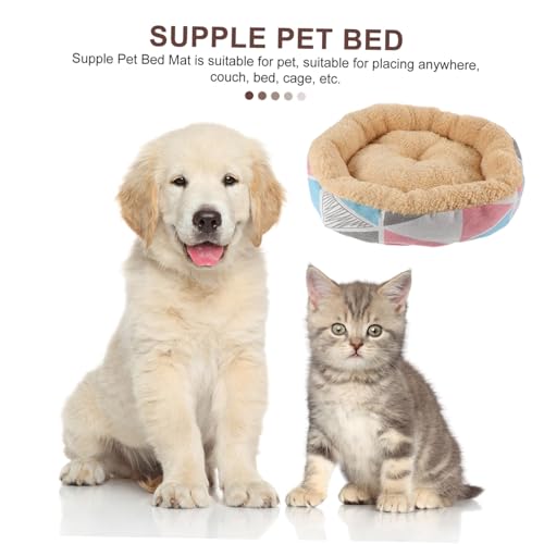 WEKAMOS Rundes Donut Haustierbett für Kleine und Mittelgroße Hunde und Katzen Dekoratives Indoor Kissen Rutschfestes Warmes Schlafpad Langlebig und Bequem für Welpen und Kätzchen von WEKAMOS
