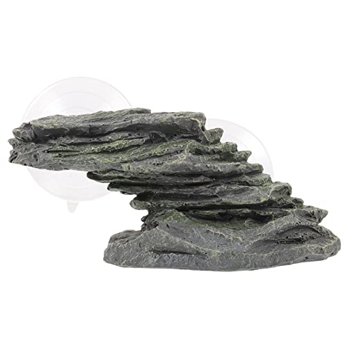 WEKAMOS Schildkröten Basking Plattform aus Kunststein Dekorative Kletterhilfe für Terrarien und Aquarien für Schildkröten Reptilien und Kleine Tiere von WEKAMOS