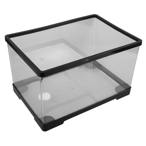 WEKAMOS Schildkrötenbecken Mini Klares Aquarium Fischversorgung Aquarium Für Betta-Fische Transparenter Goldfischbeckenhalter Fisch Zubehör Mehrzwecktank Betta-Aquarium Klarer Tank Acryl von WEKAMOS