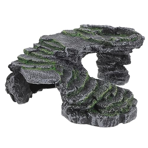 WEKAMOS Schildkrötenplattform Aquarium mit Multifunktionalem Sonnenplatz Kletterschräge und Versteck Zubehör für Schildkrötenbecken und Terrarien Pflegeleicht und Vielseitig Einsetzbar von WEKAMOS