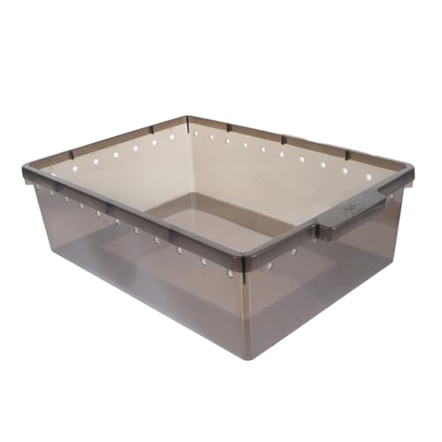 WEKAMOS Schwarze Kunststoff Reptilien Futterbox mit Transparente Aufzuchtbox für Spinnen Frösche Kleine Schildkröten und Eidechsen Sichere Zuchtbox für Reptilienhaltung WEKAMOS Schwarze Kunststoff Reptilien Futterbox mit Transparente Aufzuchtbox für Spinnen Frösche Kleine Schildkröten und Eidechsen Sichere Zuchtbox für Reptilienhaltung von WEKAMOS