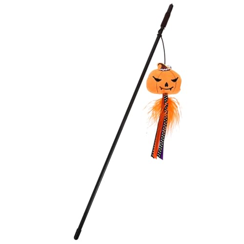 WEKAMOS Süßer Halloween Katzenangel mit Gelbem Kürbis Interaktiver Katzen-Teaser für Kätzchen Fördert Bewegung und Beschäftigung Drinnen Lustiger Katzenspielstab für Haustiere WEKAMOS Süßer Halloween Katzenangel mit Gelbem Kürbis Interaktiver Katzen-Teaser für Kätzchen Fördert Bewegung und Beschäftigung Drinnen Lustiger Katzenspielstab für Haustiere von WEKAMOS