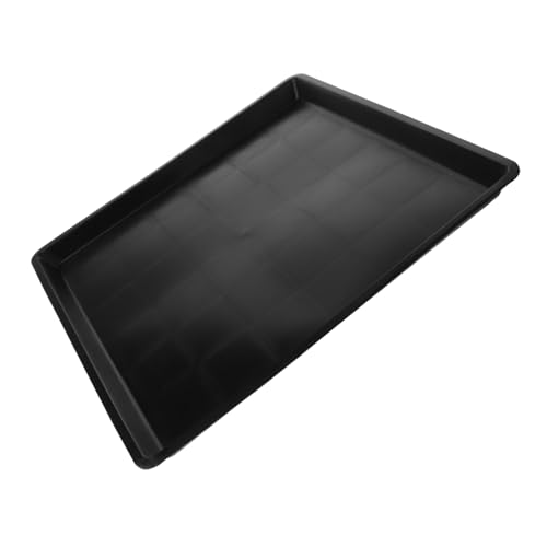 WEKAMOS Tablett für Tierkäfige Bodenwanne für Hundeboxen Tablett für Haustierkäfige waschbar Käfigschale für Haustiere Hund pinkel tablett Mini Katzentoiletten Kistentablett Plastik Black von WEKAMOS