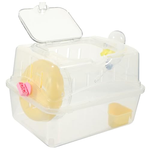 WEKAMOS Tragbare Hamster Transportbox mit Panoramadach Leichtes Kleintier Käfig mit Guter Belüftung Sicherer Käfig für Zwerghamster und Kleine Haustiere für Ausflüge und Transport WEKAMOS Tragbare Hamster Transportbox mit Panoramadach Leichtes Kleintier Käfig mit Guter Belüftung Sicherer Käfig für Zwerghamster und Kleine Haustiere für Ausflüge und Transport von WEKAMOS