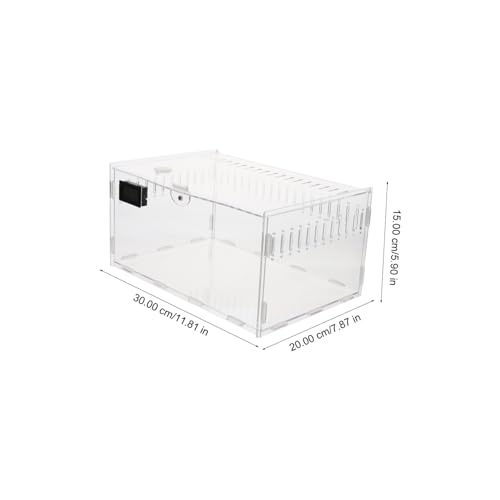 WEKAMOS Transparente Acryl Reptilienbox mit Belüftung Stabiles Premium Terrarium für Schlangen und Kleine Reptilien Langlebiger Zucht Fütterungsbehälter Sicherer Brutkasten mit Optimaler WEKAMOS Transparente Acryl Reptilienbox mit Belüftung Stabiles Premium Terrarium für Schlangen und Kleine Reptilien Langlebiger Zucht Fütterungsbehälter Sicherer Brutkasten mit Optimaler von WEKAMOS