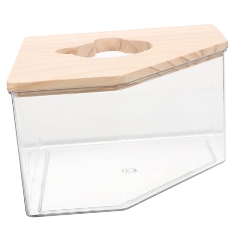 WEKAMOS Transparente Hamster Sandbad Box mit Holzdeckel Multifunktionale Klare Dusche und Toilette für Kleine Haustiere Hygienisches Sandbad und Spielplatz für Hamster und Kleintiere WEKAMOS Transparente Hamster Sandbad Box mit Holzdeckel Multifunktionale Klare Dusche und Toilette für Kleine Haustiere Hygienisches Sandbad und Spielplatz für Hamster und Kleintiere von WEKAMOS