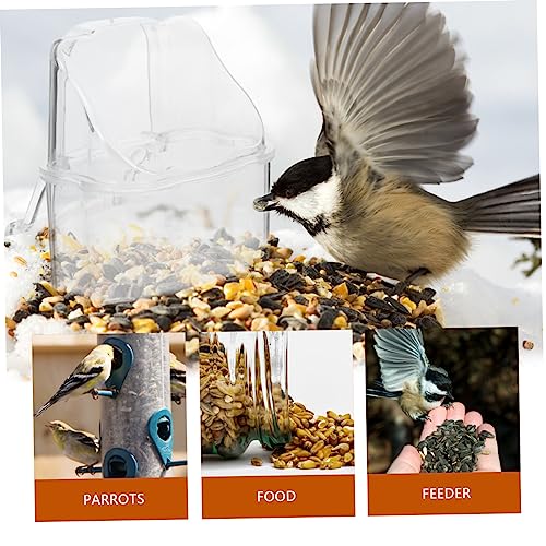 WEKAMOS Transparenter Vogelkäfig Futterbehälter Hängend Vogel Futterbox Multifunktional Robust Einfach zu Reinigen Für Papageien Kaninchen Hamster Vogelkäfig Zubehör von WEKAMOS