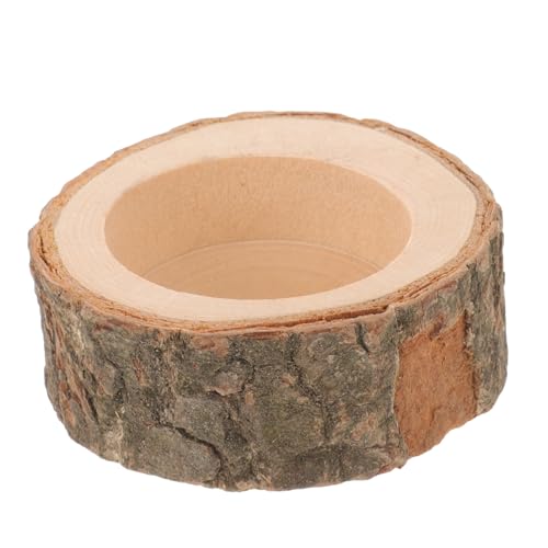 WEKAMOS Verschleißfeste Holz Futterschale für Kleine Haustiere Glatte Oberfläche Kippsicherer Napf für Hamster Meerschweinchen Chinchillas und Kaninchen Praktische Futter und Wasserschale von WEKAMOS