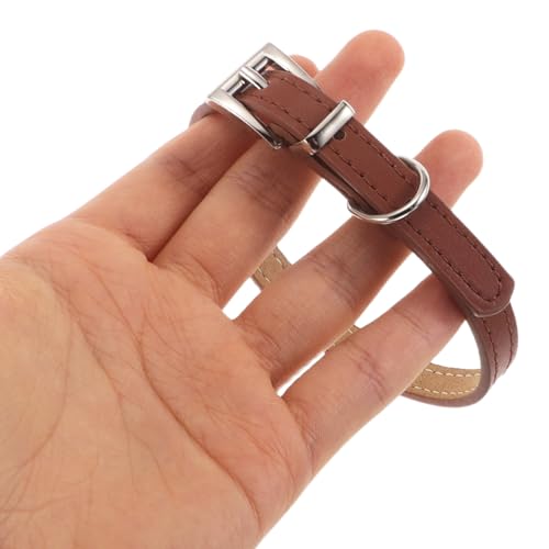WEKAMOS Verstellbares Komfortables Pu-Haustierhalsband mit Sicherer Schnalle Leichtes Katzen Hundehalsband S Komfortabler Sitz für Kleine Hunde und Katzen Modisches Accessoire für von WEKAMOS