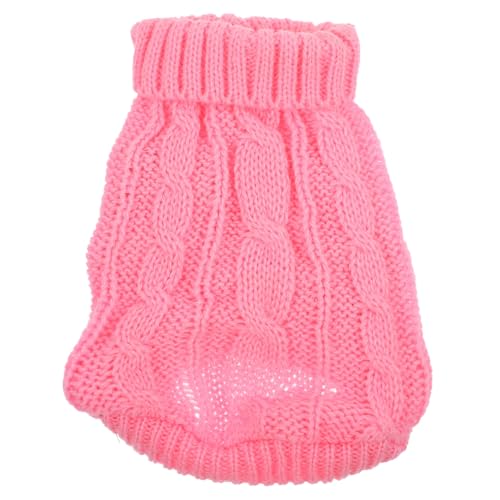 WEKAMOS Warmer Hundepullover mit Rollkragen Gestrickt Elastisch Weicher Hundepulli für Kleine Hunde Wärmende Haustierkleidung für Kalte Wintertage von WEKAMOS