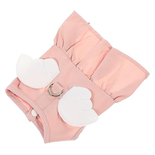 WEKAMOS Waschbares Welpenkleid Sommerliches Hundekleid Hundekleidung Halloween Haustier Kühlweste Für Hunde Cosplay-hundekleid Hundehemden Hund Bademantel Kühlung Rosa Baumwolle Polyester von WEKAMOS