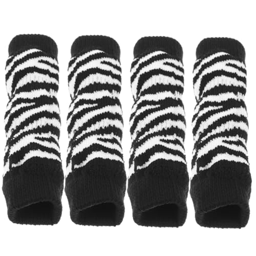 WEKAMOS Wear Resistant Hund Ellenbogenschoner Socken mit Niedlichem Zebra Muster Atmungsaktiv Elastisch und Komfortabel Schützt Pfoten und Beine vor Schmutz für Welpen und Hunde von WEKAMOS