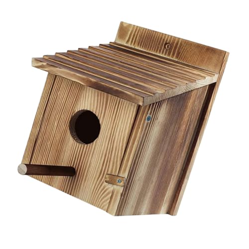 WEKAMOS Wetterfestes Holz Vogelhaus Einzigartiges Outdoor Nistnest für Gartenvögel Handgefertigtes Warmes Holzschlafhaus für Kleine Vögel Dekoratives Vogelhaus für Garten und Käfig WEKAMOS Wetterfestes Holz Vogelhaus Einzigartiges Outdoor Nistnest für Gartenvögel Handgefertigtes Warmes Holzschlafhaus für Kleine Vögel Dekoratives Vogelhaus für Garten und Käfig von WEKAMOS
