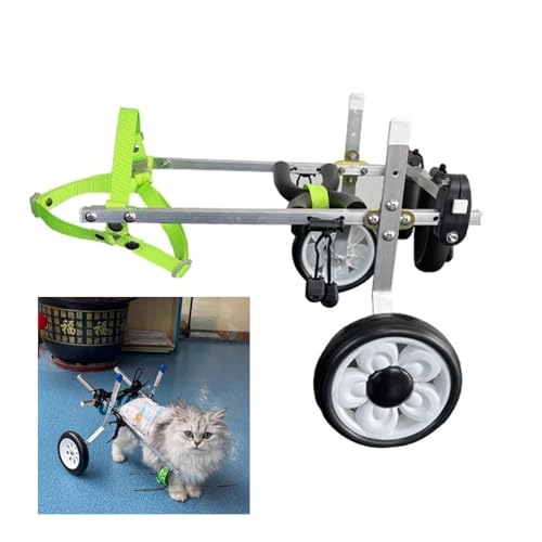 Verstellbarer Rollstuhl für Haustiere, Rollstuhl for Hunde und Katzen, verstellbare Hinterbeinstütze, langlebiges Aluminium, mehrere Größen for kleine, mittelgroße und große Haustiere(L Wide) von WEKONUMEX