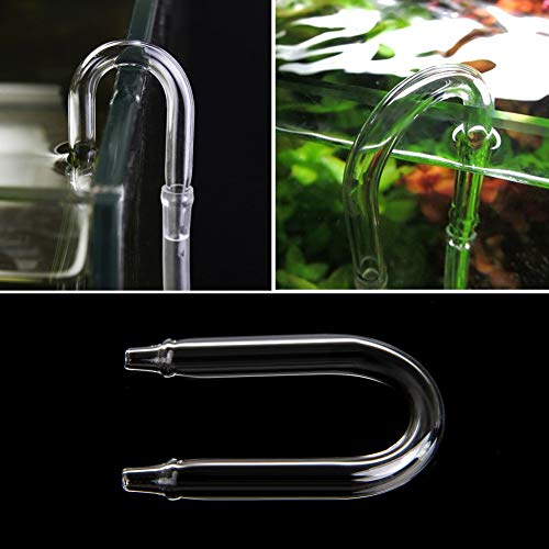 WELLDOER Aquarium Luftschlauchverbinder U-Form Transparent Fisch Für Tank Klarglas Rohr CO2 System Zubehör Aquarium Heizung Lichtthermometer Kies Sand Dekorationen Luft von WELLDOER