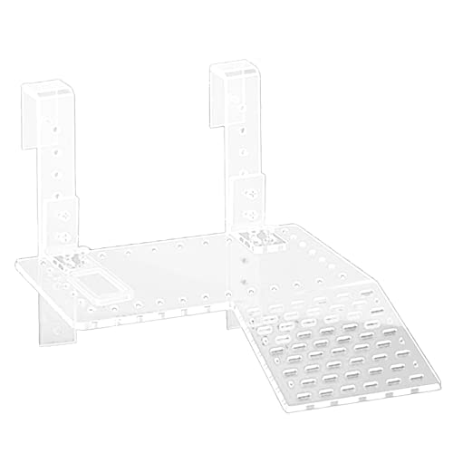 WELLDOER Kleine Haustier-Plattform zum Ausruhen von Reptilien, Schildkröten, Klettern, Leiter, Acryl, Dekoration, Lebensraum, Dekoration, Sonnenplattform, große Sonnenplattform für Schildkröten, von WELLDOER