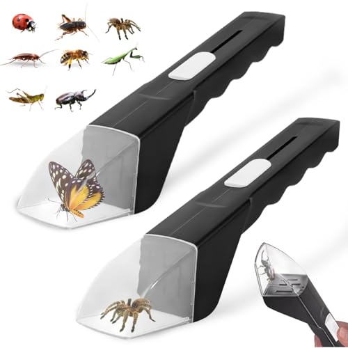 2 Stück Insektenfänger, Spinnenfänger, Insekten Lebend Fangen, Spinnenfänger Handgehaltene, Spinnenfänger Werkzeug für Kinder, Insektenfalle lebend Falle für Observable und Capture für Zuhause &Garten von WELLXUNK