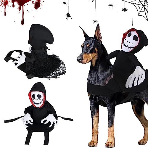 Halloween Haustier Kostüm, , Haustiere Party Cosplay Bekleidung, Reiter Hundekostüm, , Kleidet Geeignet für Kleine bis Große Hunde von WELLXUNK