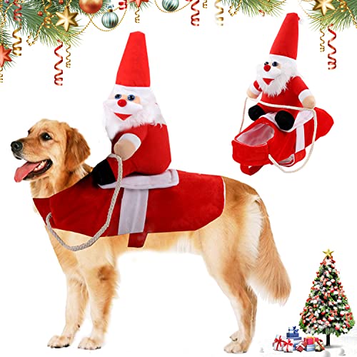 WELLXUNK® Hunde Weihnachtskostüm, Haustier Hund Katze Weihnachten Kleidung, Santa Outfit für Hund Katze, Hundeweihnachts Mantel, Haustier Kleidung für für Weihnachten, Party, Geburtstag (S) von WELLXUNK