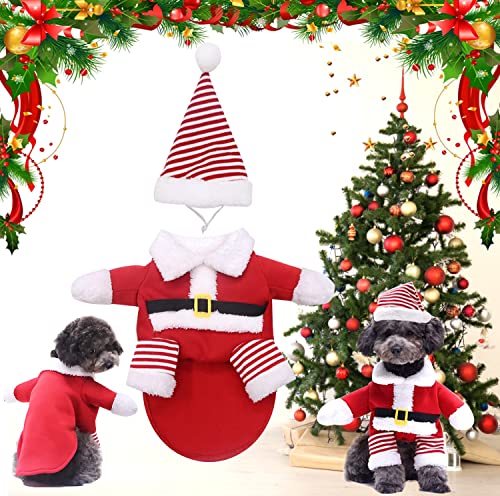 Weihnachten Haustier Kleidung,Weihnachten Hundekleidung, Haustier Kostüm Mantel,Weihnachts Katze Kleidung, Weihnachtsmann Kostüm Für Hunde Katzen,Weihnachten Haustier, Haustier Kleidung für Party (L) von WELLXUNK
