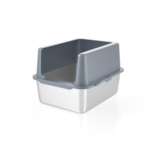 WENBOKMIN Katzentoilette Katzentoilette Edelstahl Katzentoilette für Großkatze, 45 x 35 x 15 cm WENBOKMIN Katzentoilette Katzentoilette Edelstahl Katzentoilette für Großkatze, 45 x 35 x 15 cm von WENBOKMIN